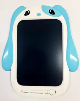 לוח לכתיבה רב צבעים מחיק בלחיצת כפתור LCD בצורת כלב כחול